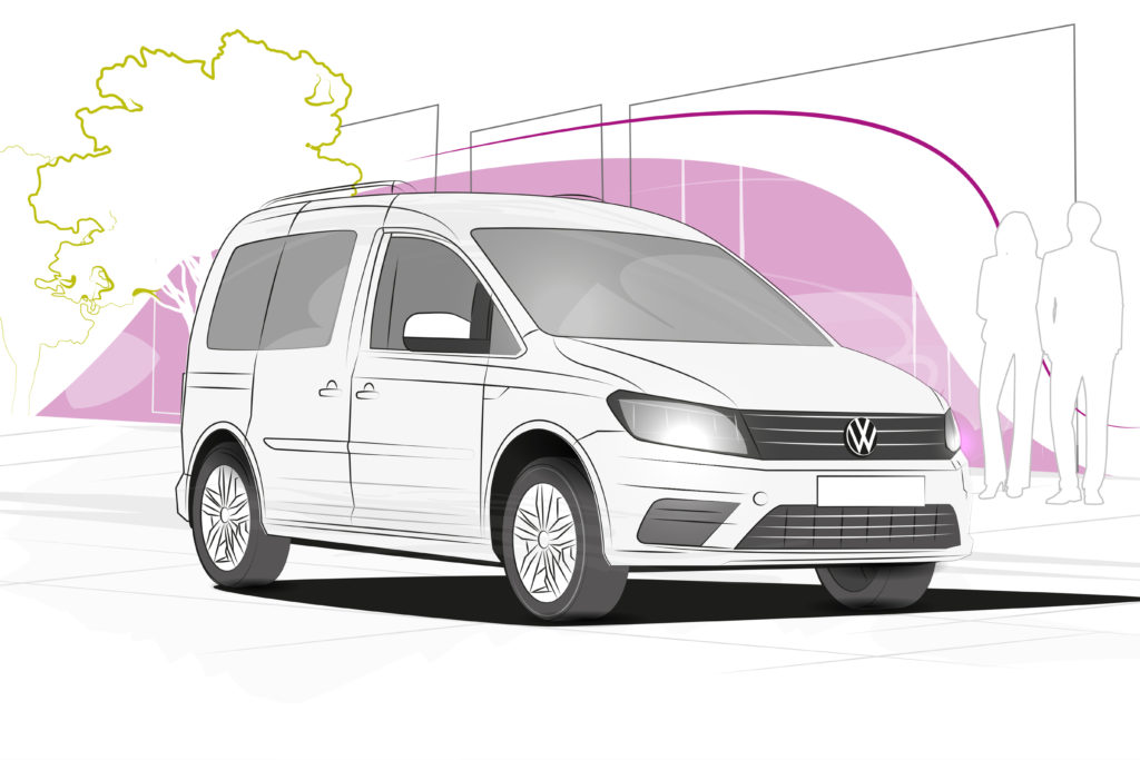 Injection molded parts from Knauf Industries for the new Volkswagen Caddy 5