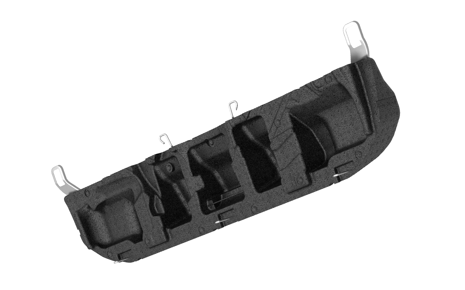 El polipropileno expandido se puede utilizar para fabricar rellenos muy ligeros para el asiento trasero.