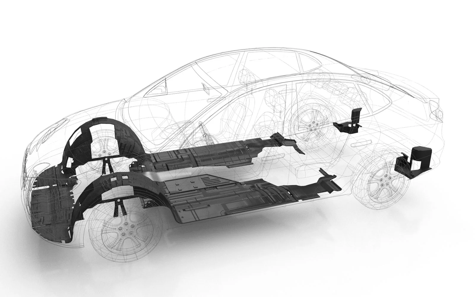 Motorspritzschutz - Aerodynamik und Unterbodenschutz