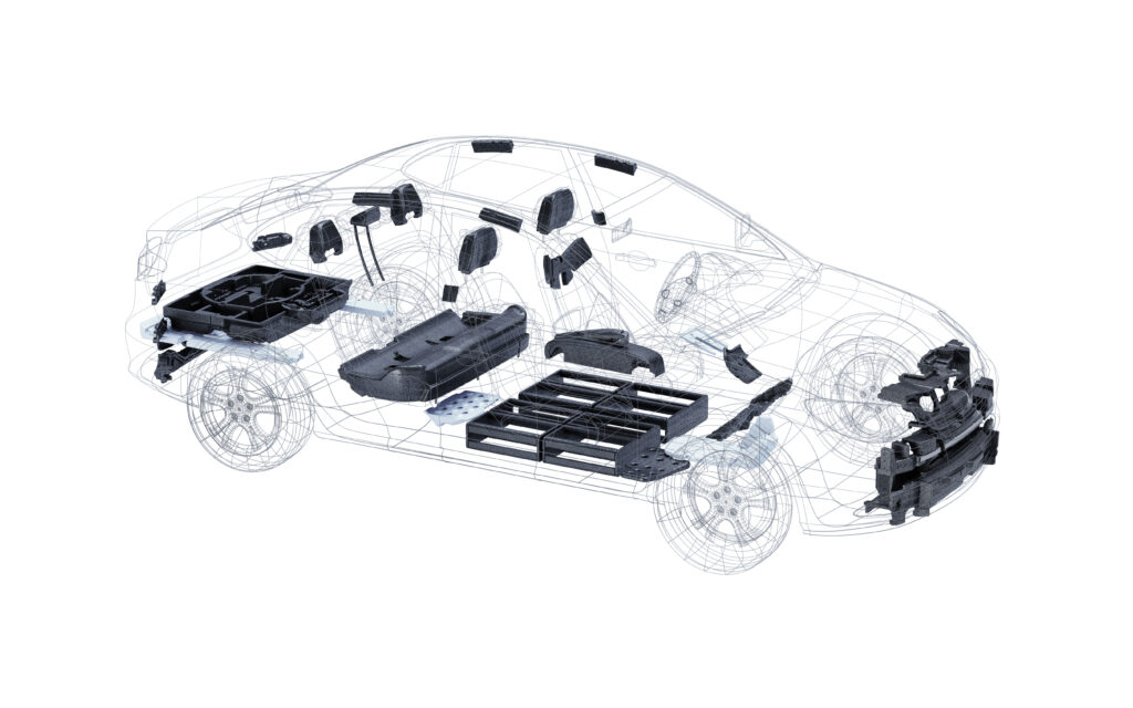 What is the importance of different types of plastics for the safety system in cars? 