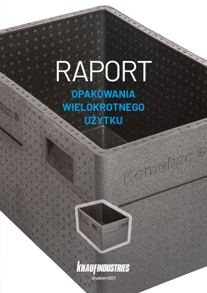 okładka raportu o opakowaniach wielokrotnego użytko opracowanego przez knauf industries automotive